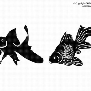Goldfish SVG, Fish SVG, Pet SVG, Goldfish Silhouette, Fish Silhouette, Goldfish Clipart, Fish Clipart, Goldfish Cricut, Fish Cricut