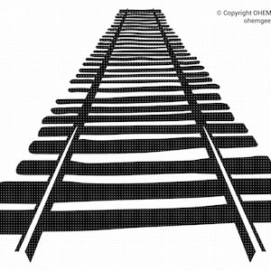 Railroad Tracks Svg, Train Tracks Png, Railway Track Clipart, Rail Track Dxf, Railroad Eps, Railroad Cricut, Railroad Cut File, Track Svg