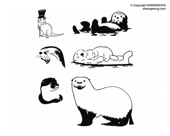 Download Otter Svg Bundle Otter Svg Cute Otter Svg Otter Clipart Etsy