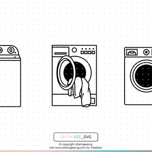 Washing Machine Svg, Laundry Png, Washer Clipart, Laundry Machine Dxf, Laundry Eps, Laundry Cricut, Washer Cut File, Washer Silhouette