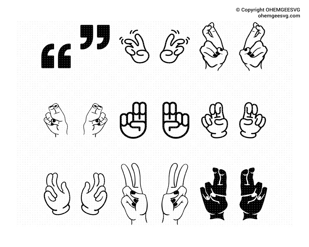 Hand Air Quotes SVG, Air Quotes SVG, Hand Sign SVG, Hands Svg, Finger