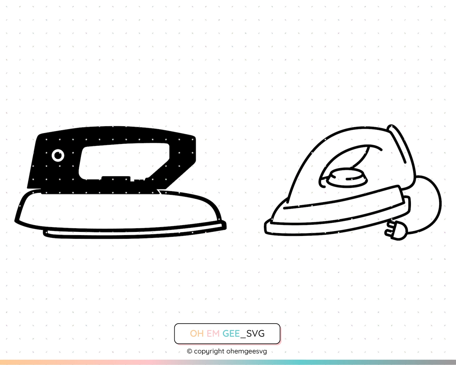 Iron Svg Ironing Clothes Png Iron Clipart Clothes Iron Dxf Etsy