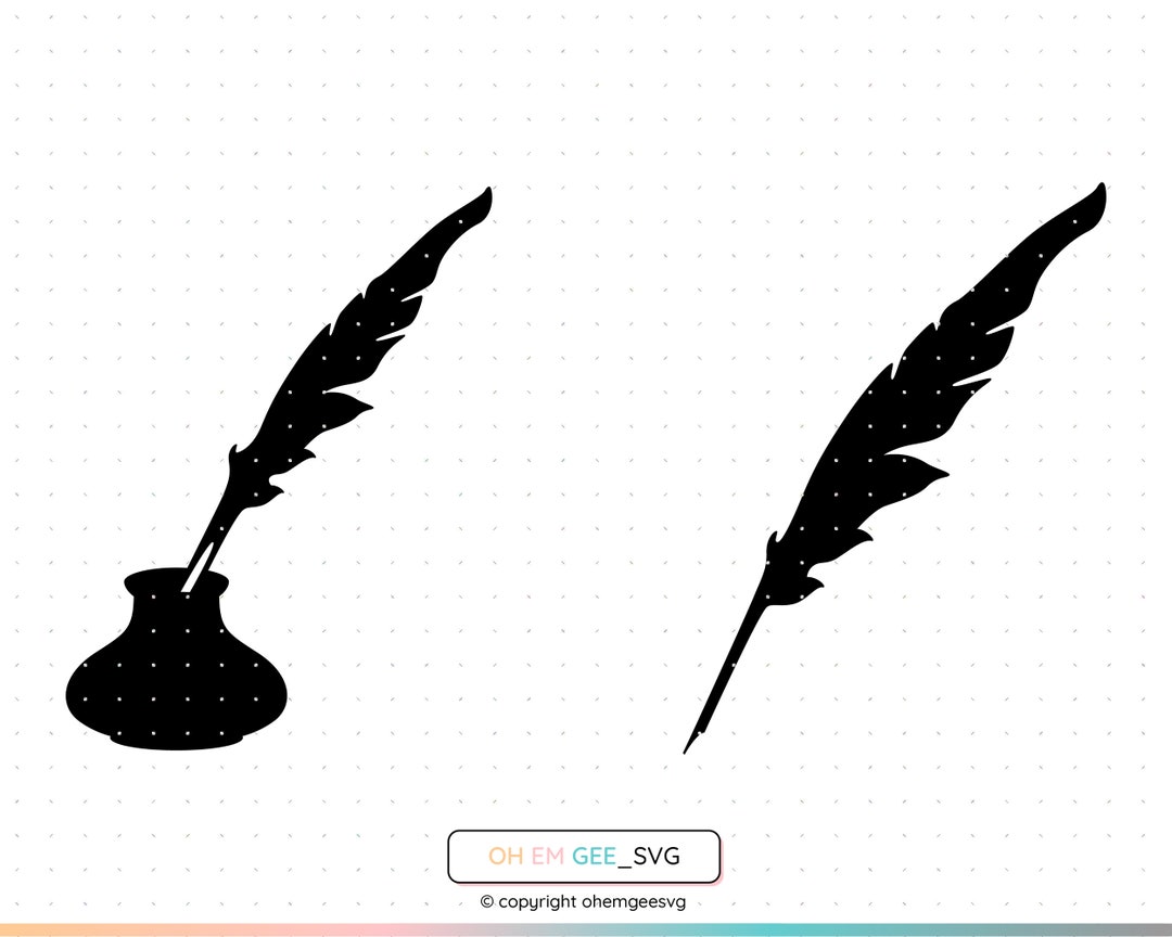 Quill Svg, Quill Pen Clipart, Writing Quill Png, Quill Dxf, Quill Pen