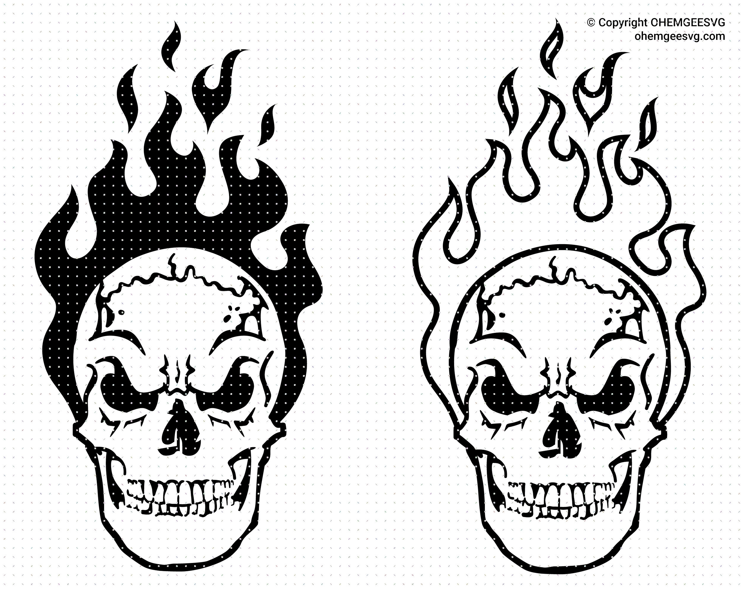 ArtStation - The Ubiquitous Flaming Skull
