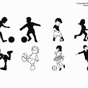 Little Boy, Little Girl Playing Soccer Svg, Kicking Football Svg, Littly Boy Svg, Little Girl Svg, Soccer Svg, Football Svg, Playing Kid Svg