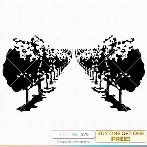 Vineyard Saved in Svg and Png Files, Grapevine Clipart, Winemaking Dxf, Wine Eps, Vineyard Cricut, Grapevine Cut File, Grape Vine Silhouette