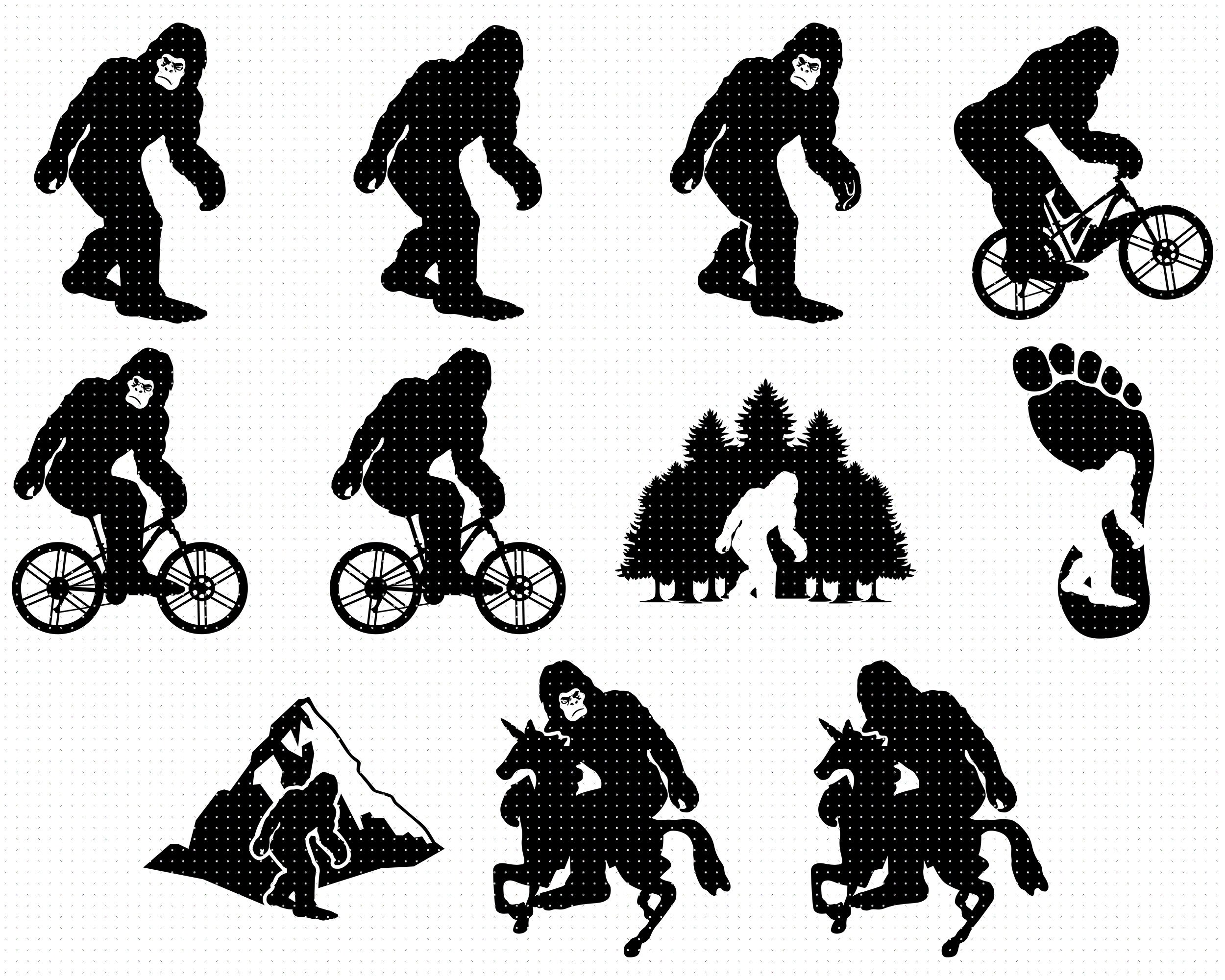 Bigfoot SVG Bundle Bigfoot SVG Sasquatch Svg Big Foot Print | Etsy