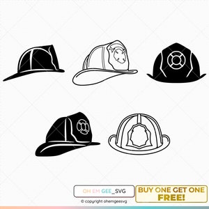 Fireman Hat SVG Bundle, Fireman Hat Clipart, Firefighter Hat Png, Firefighter Hat Dxf, Fireman Helmet Cricut, Firefighter Helmet Cut File