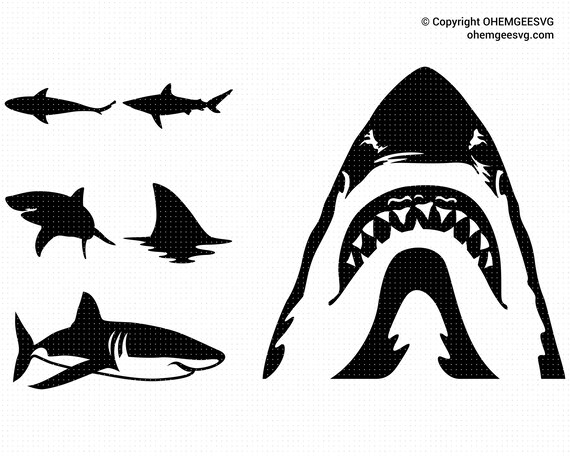 Download Sharks Svg Bundle Shark Silhouettes Sharks Svg For Cricut Etsy