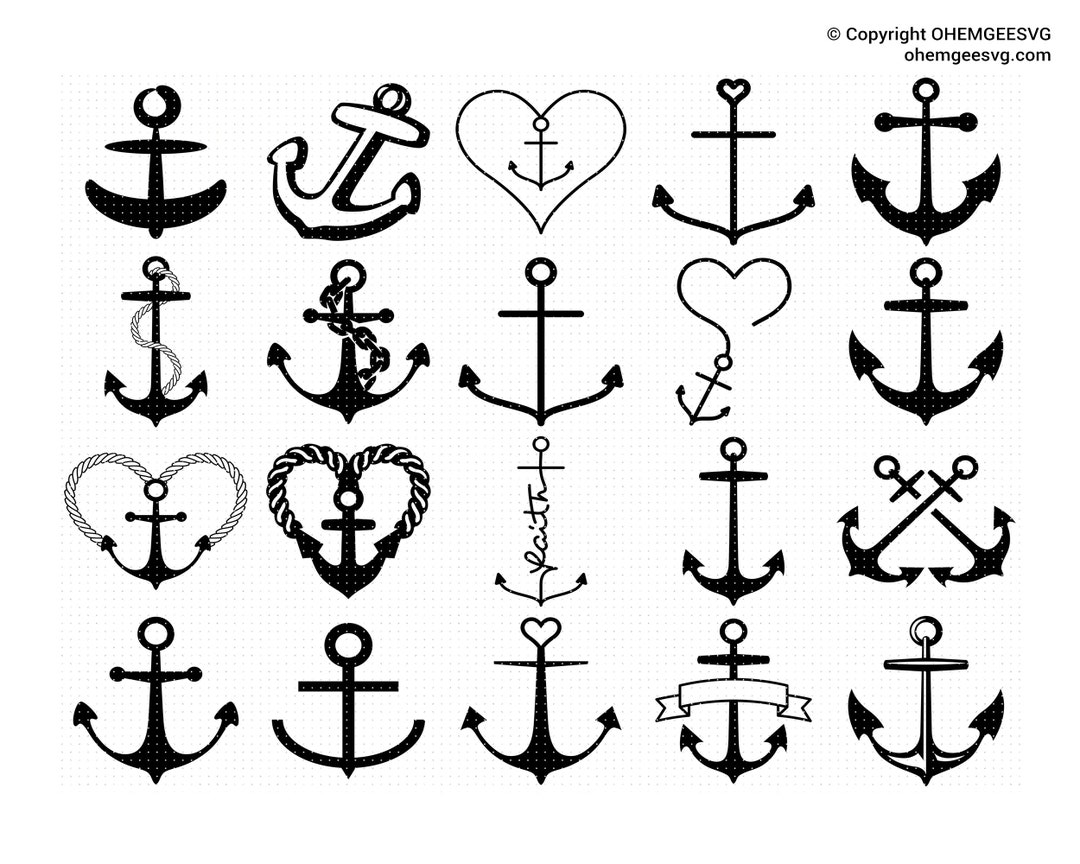 Anchor SVG Bundle, Anchor SVG, Nautical SVG Bundle, Nautical Svg ...