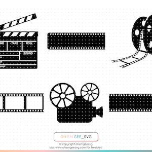 Film SVG Bundle, Film Strip SVG, Movie Reel SVG, Clapperboard Svg, Film Reel Svg, Film Silhouette, Movie Projector Svg, Cinema Projector Svg