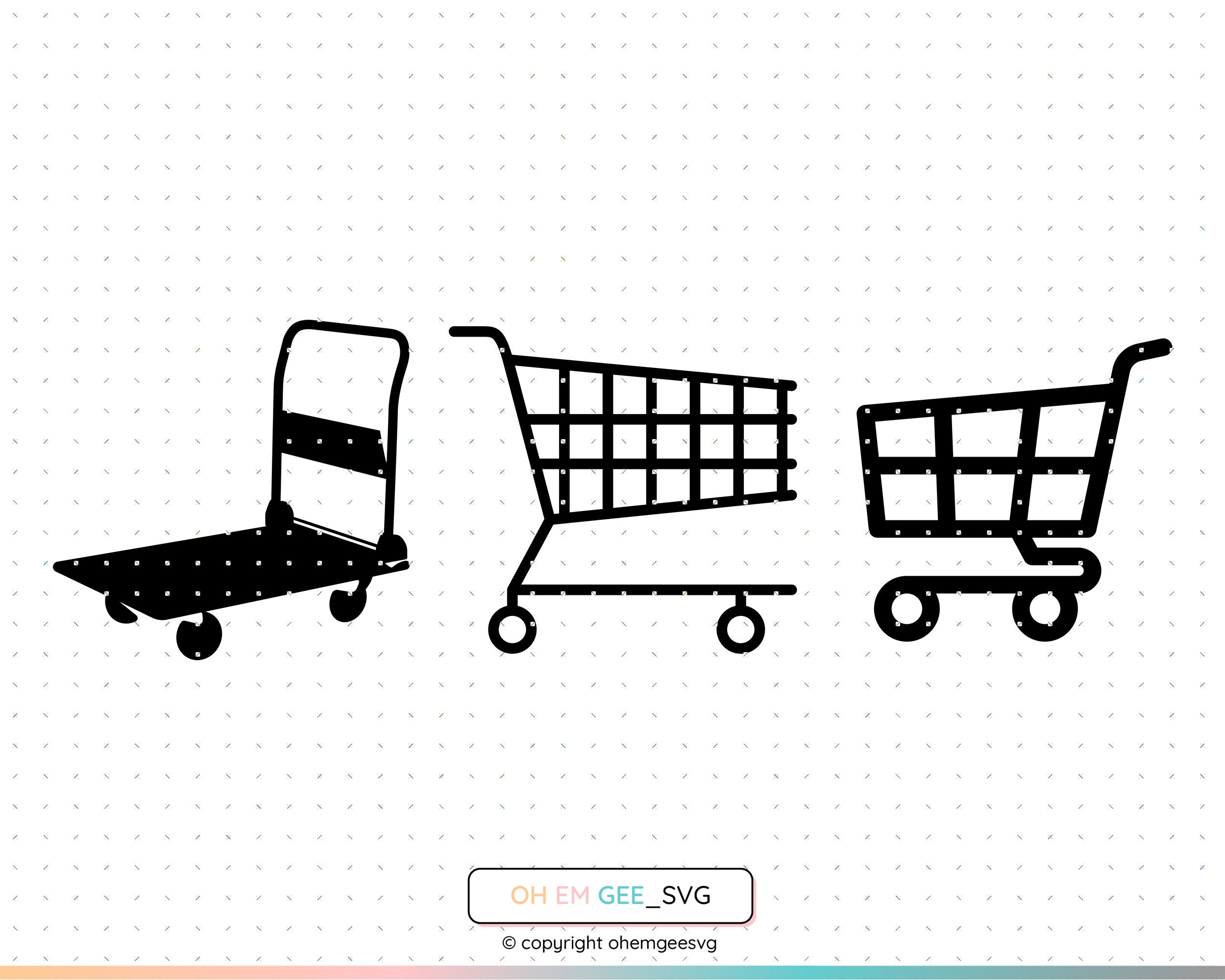 Shopping Cart Svg Supermarket Trolley Png Flatbed Trolley Etsy