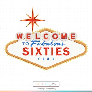 60 cumpleaños en Las Vegas Svg, clipart de cumpleaños en Las Vegas, bienvenido a Sixty Png, 60 cumpleaños en Eps, Las Vegas Dxf, Svg de cumpleaños en Las Vegas