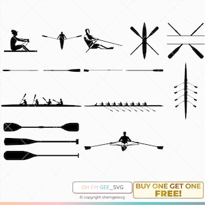 Rowing SVG Bundle, Rowing Svg, Rowing Png, Oar Clipart, Oar Dxf, Paddle Eps, Paddle Cricut, Rowing Cut File, Paddle Silhouette