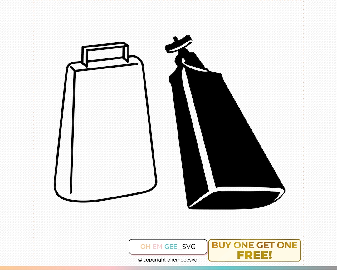 Cowbell Vector Graphics, Clipart Cut File (svg, Png, Dxf, Eps) - Etsy