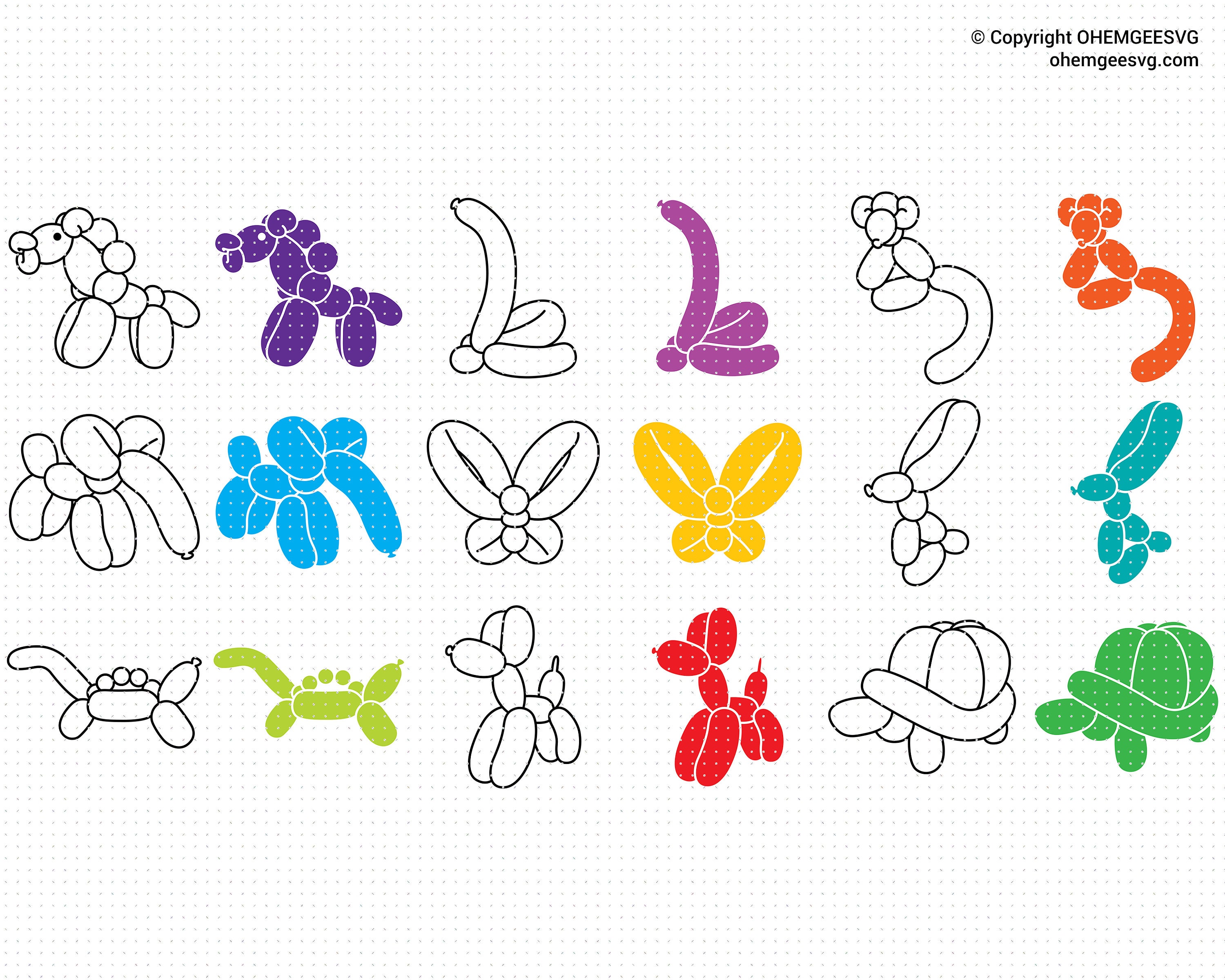 Download Balloon Party Animals Svg Bundle Balloon Party Animals Svg Etsy