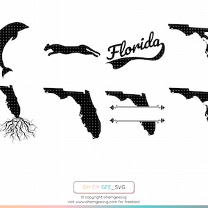 Florida kaart Split Frame Svg, Florida kaart Monogram, Florida kaart familienaam Svg, Amerikaanse staat kaart Svg, eps, png, dxf, clipart, cricut, silhouet