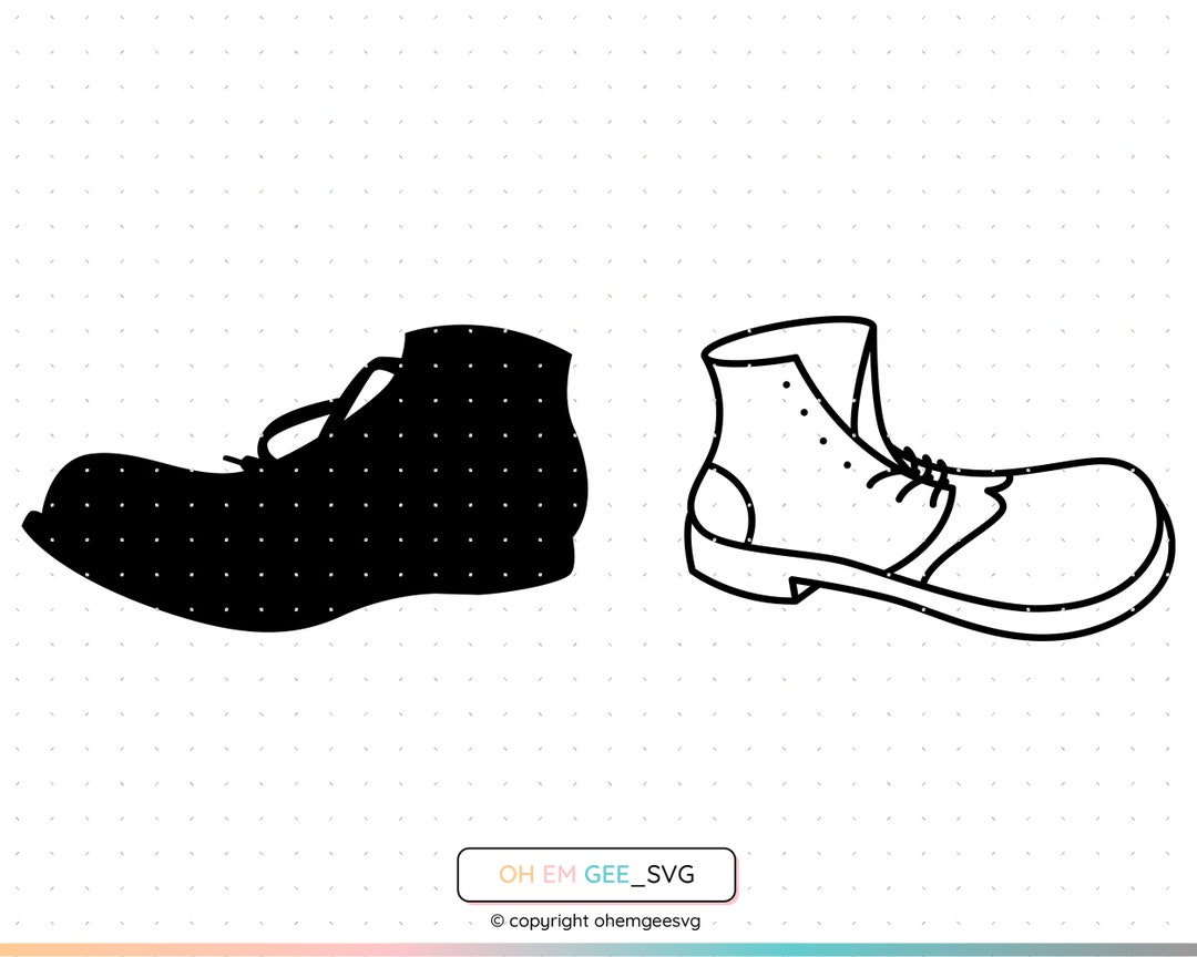 Clown Shoes Saved in Svg and Png Files, Clown Shoes Clipart, Shoes Dxf