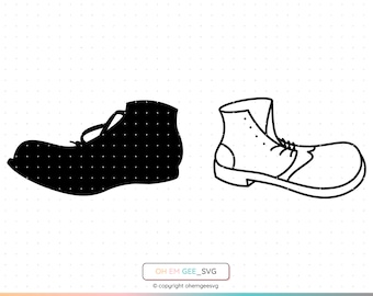 Clown Shoes Saved in Svg and Png Files, Clown Shoes Clipart, Shoes Dxf, Clown Shoes Eps, Shoes Cricut, Shoes Cut File, Shoes Silhouette