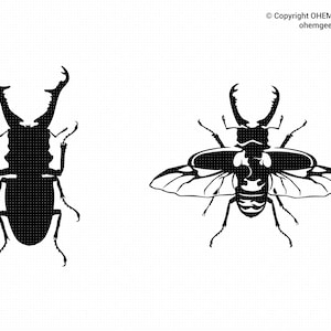 Stag Beetle SVG, Beetle Silhouette, Insect SVG, Insect Silhouette, Stag Beetle Clipart, Stag Beetle Cricut, Stag Beetle Cut File