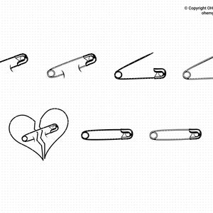Buy 3 Get 1 Free Rainbow Safety Pins Clipart Clip Art, Baby Safety Pins, Diaper  Pins, Scrapbooking, Invitations, Planners, Graphics, Digital 