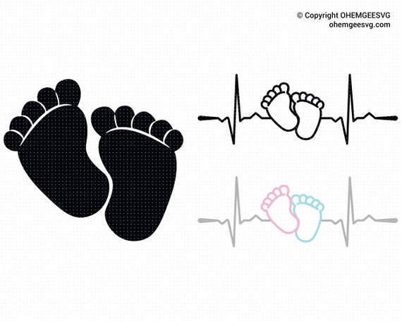 Baby Feet Svg Footprint Silhouette