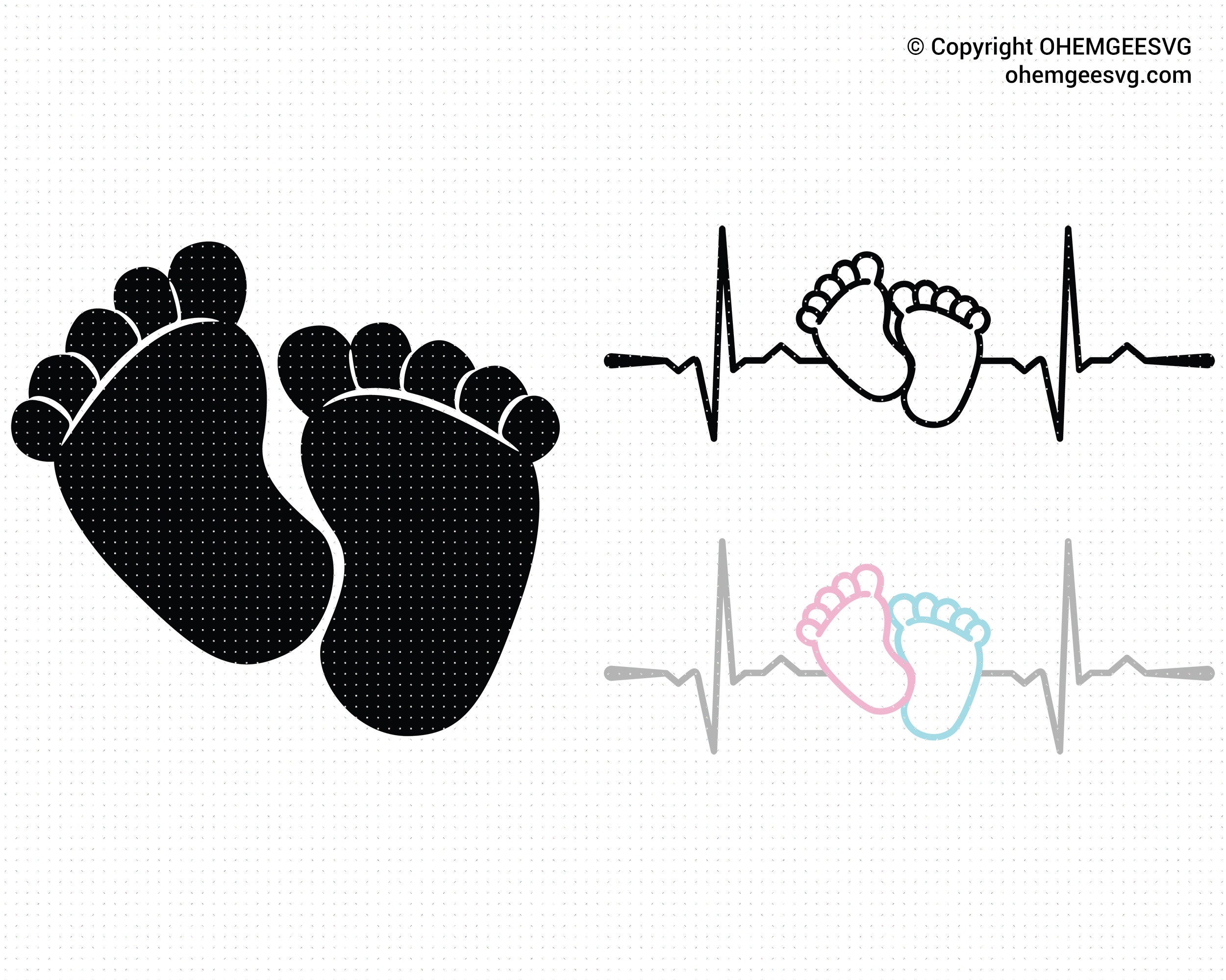 Download Baby Feet Svg Footprint Silhouette