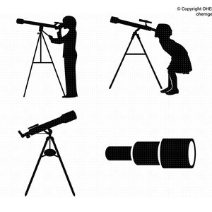 Telescope SVG Bundle, Telescope SVG, Telescope Silhouette, Telescope Clipart, Telescope Cricut, Telescope Cut File, Cut Files for Cricut