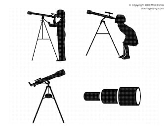 Telescope SVG Bundle, Telescope SVG, Telescope Silhouette