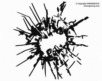 Cracked Glass Svg, Broken Glass Png, Shattered Glass Clipart, Cracked Glass Dxf, Broken Glass Eps, Glass Shatter Cricut, Broken Glass Svg