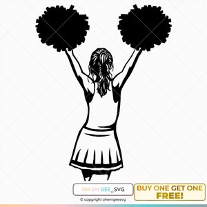 Cheerleader Blank Name Svg, Cheerleader Png, Cheer Leader Clipart, Cheerleader Back Dxf, Cheerleader Shirt Eps, Cheerleader Cricut