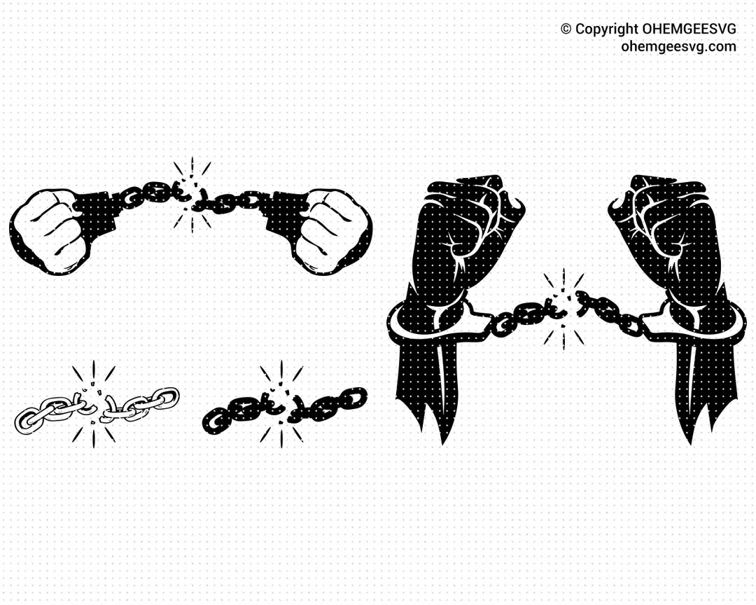 Broken Chain Svg, Chain Png, Broken Chain Clipart, Chain Dxf, Break