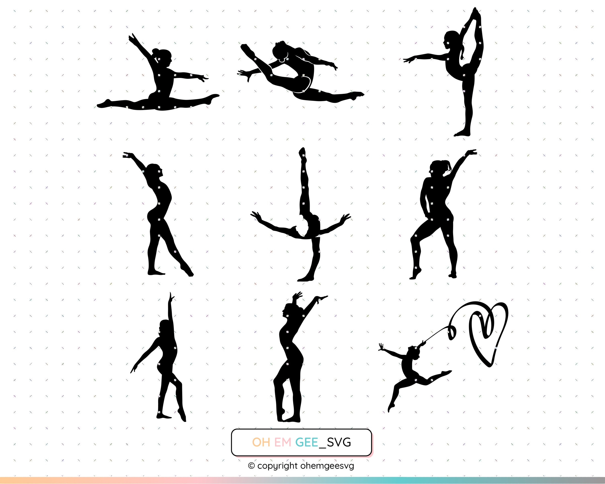 Gymnastics Silhouette SVG Bundle, Gymnastics Png, Gymnastics Clipart,  Gymnastics Dxf, Gymnast Eps, Gymnast Cricut, Gymnastics Silhouette 