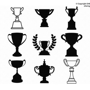 Trophy SVG Bundle, Trophy SVG, Trophy Silhouette, Trophy Clipart, Trophy Cricut, Trophy Cut File