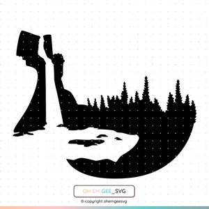 Waterfall Scene Saved in Svg and Png Files, Waterfalls Clipart, Waterfalls Eps, Waterfalls Dxf, Waterfalls Cricut, Waterfalls Silhouette