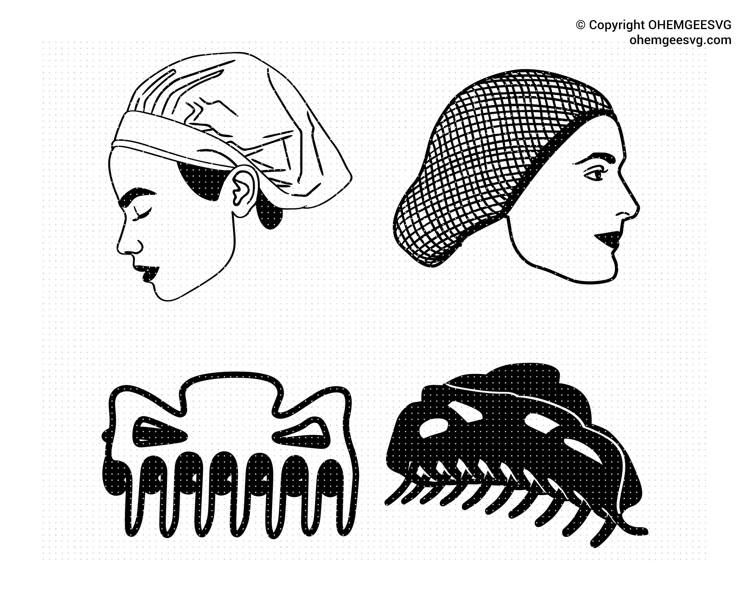 Hair Net SVG Hair Clip Svg Hair Net Clipart Hair Clip Png Etsy