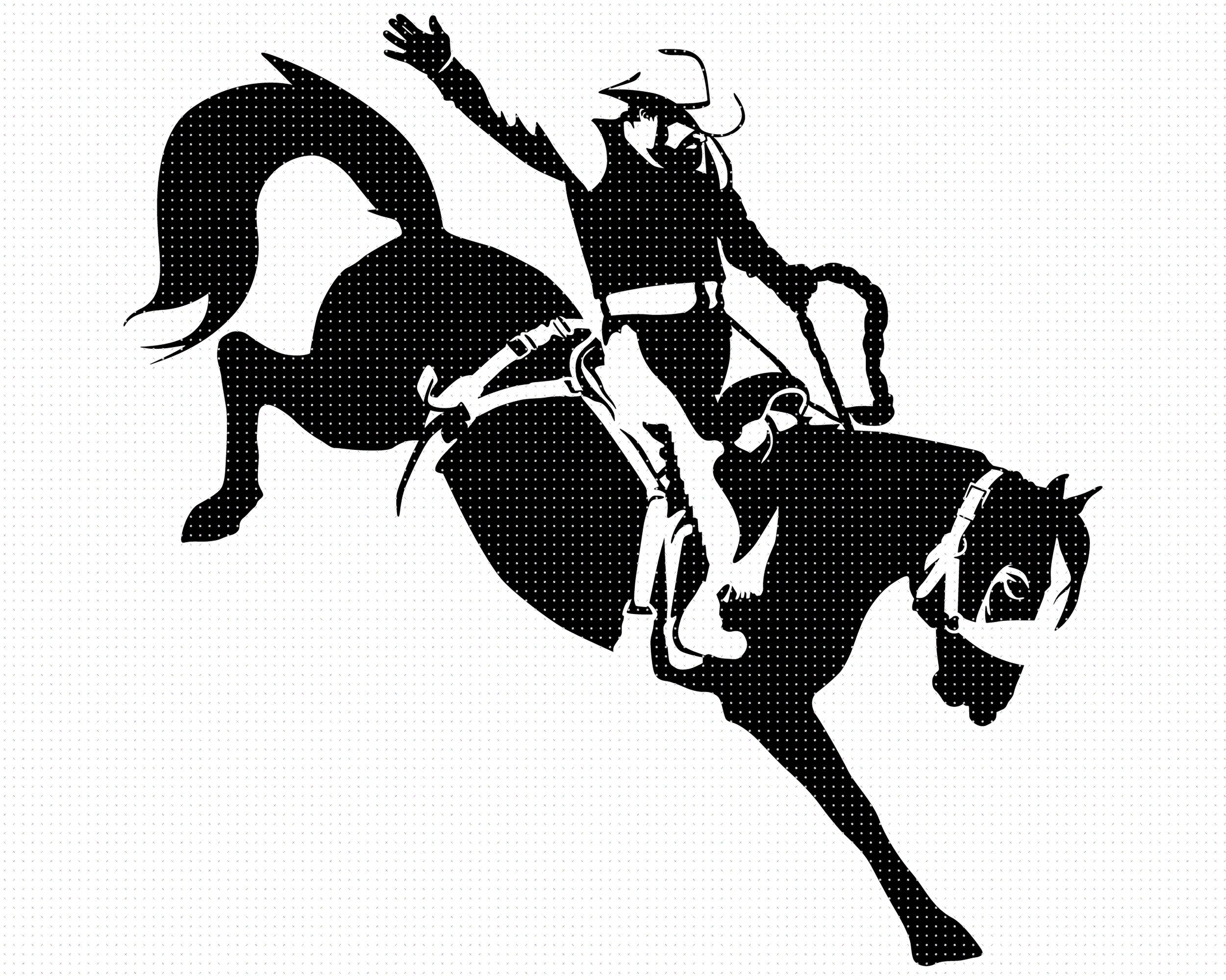 Download Rodeo SVG Bronc Riding SVG Bronco SVG Bronc Rider Svg | Etsy