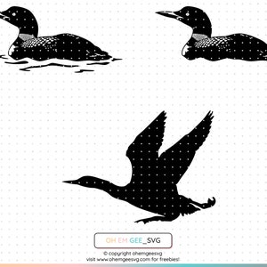 Loon Svg, Common Loon Png, Loon Bird Clipart, Loon Dxf, Common Loon Eps, Loon Bird Cricut, Loon Cut File, Loon Silhouette