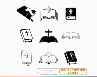 The Bible Svg, Holy Bible Clipart, Bible Study Png, Bible Dxf, The Bible Eps, Holy Bible Cricut, Bibly Study Cut File, Bible Silhouette