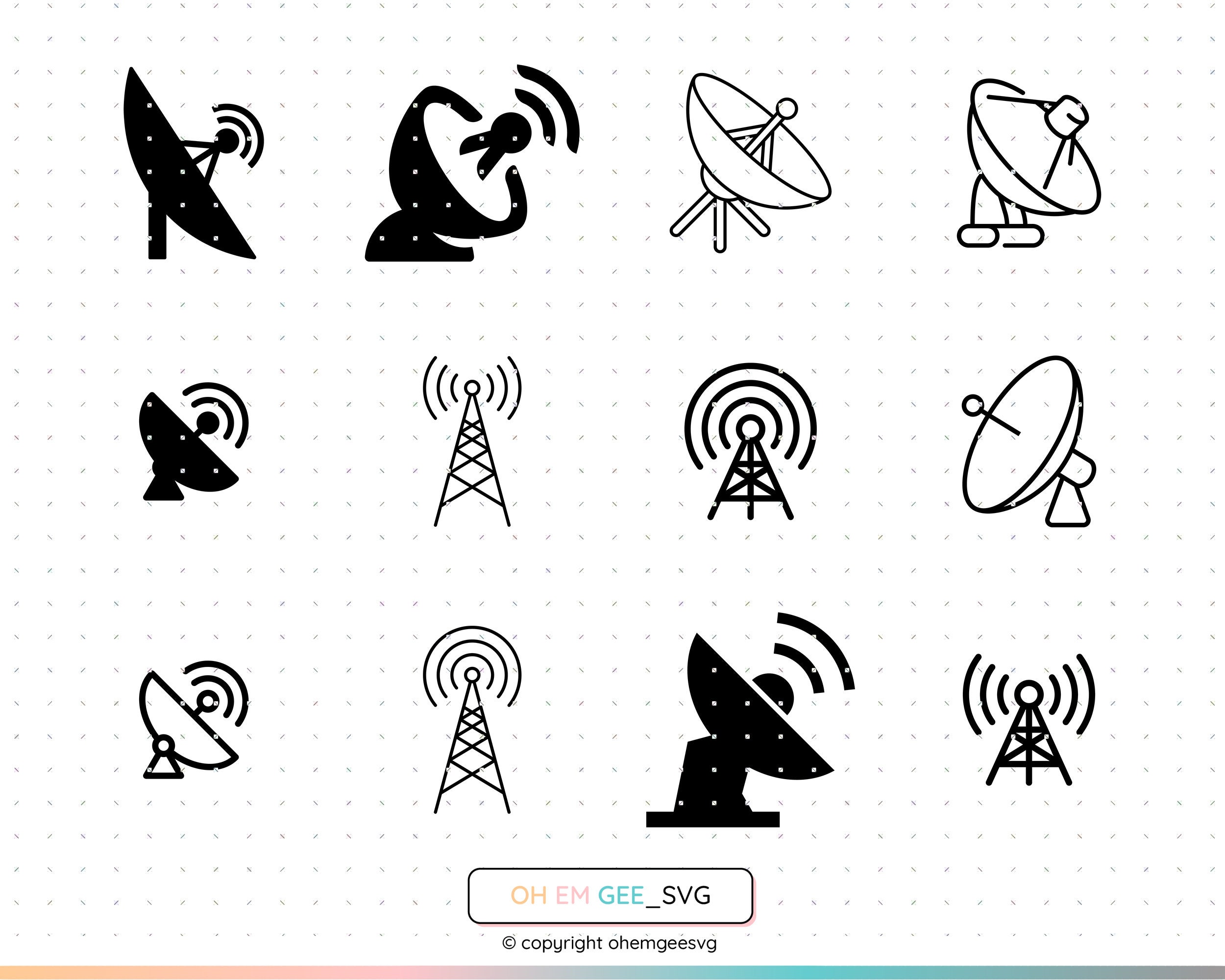 Satellite Dish Svg Satellite Antenna Png Signal Clipart pic