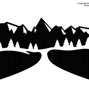 Mountain Highway Svg, Mountain Road Clipart, Highway Png, Distant Mountains Dxf, Road Trip Eps, Mountain Road Cricut, Highway Silhouette