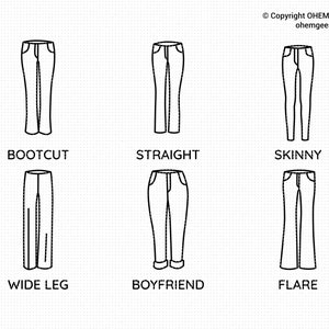 Women&#39;s Jeans SVG Bundle, Women&#39;s Jeans Svg, Skinny Jeans Png, Jeans Clipart, Jeans Outline Dxf, Jeans Eps, Pants Cricut, Pants Clipart