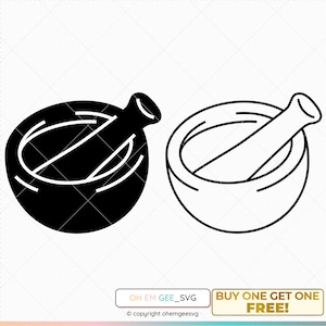 Mortier et pilon Svg, mortier et pilon Clipart, mortier et pilon Png, mortier et pilon Dxf, mortier et pilon Eps, mortier pilon Cricut