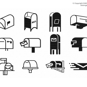 Mailbox SVG Bundle, Mailbox Png, Mailbox Clipart, Mailbox Dxf, Mailbox Eps, Mailbox Cricut, Mail Cut File, Letter Silhouette, Mailbox Svg