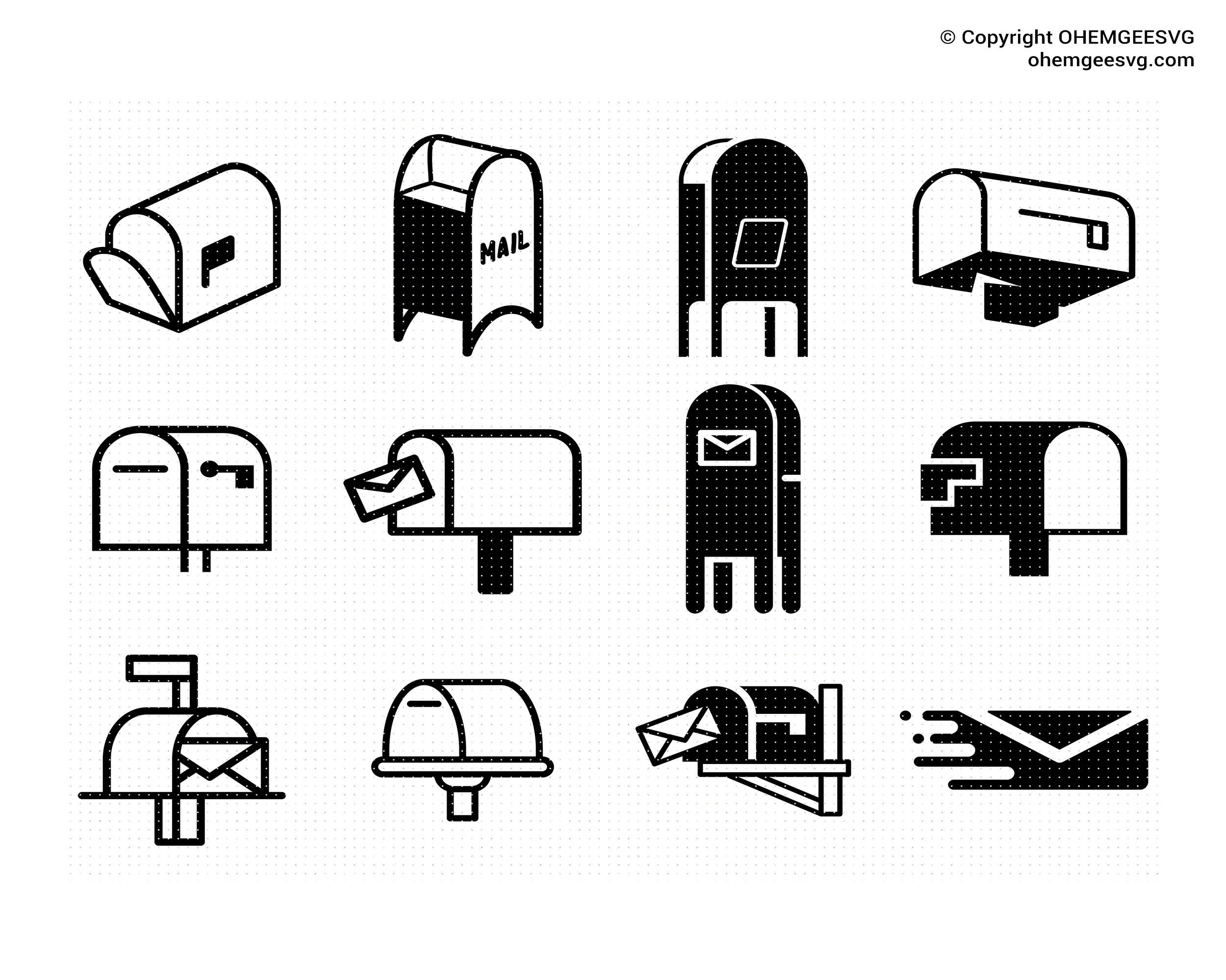 Mailbox SVG Bundle, Mailbox Png, Mailbox Clipart, Mailbox Dxf, Mailbox Ep.....