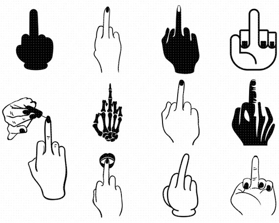 Middle Finger SVG Bundle Middle Finger SVG Fuck You SVG | Etsy