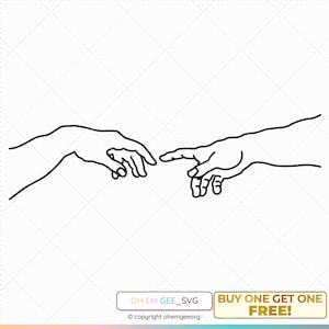 Creation of Adam Svg, God Clipart, Adam Png, Creation Dxf, Creation of Adam Eps, God Cricut, Adam Cut File, Creation Silhouette, God Svg