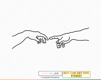 Creation of Adam Svg, God Clipart, Adam Png, Creation Dxf, Creation of Adam Eps, God Cricut, Adam Cut File, Creation Silhouette, God Svg