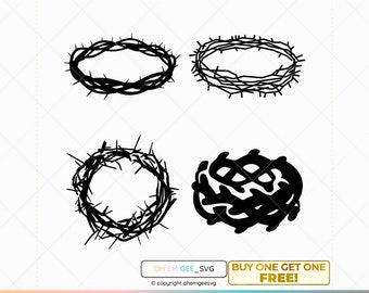 Jesus Crown of Thorns SVG, Crown of Thorns Svg, Crown of Thorns Png, Jesus Crown Clipart, Crown Eps, Thorns Dxf, Jesus Crown Cricut