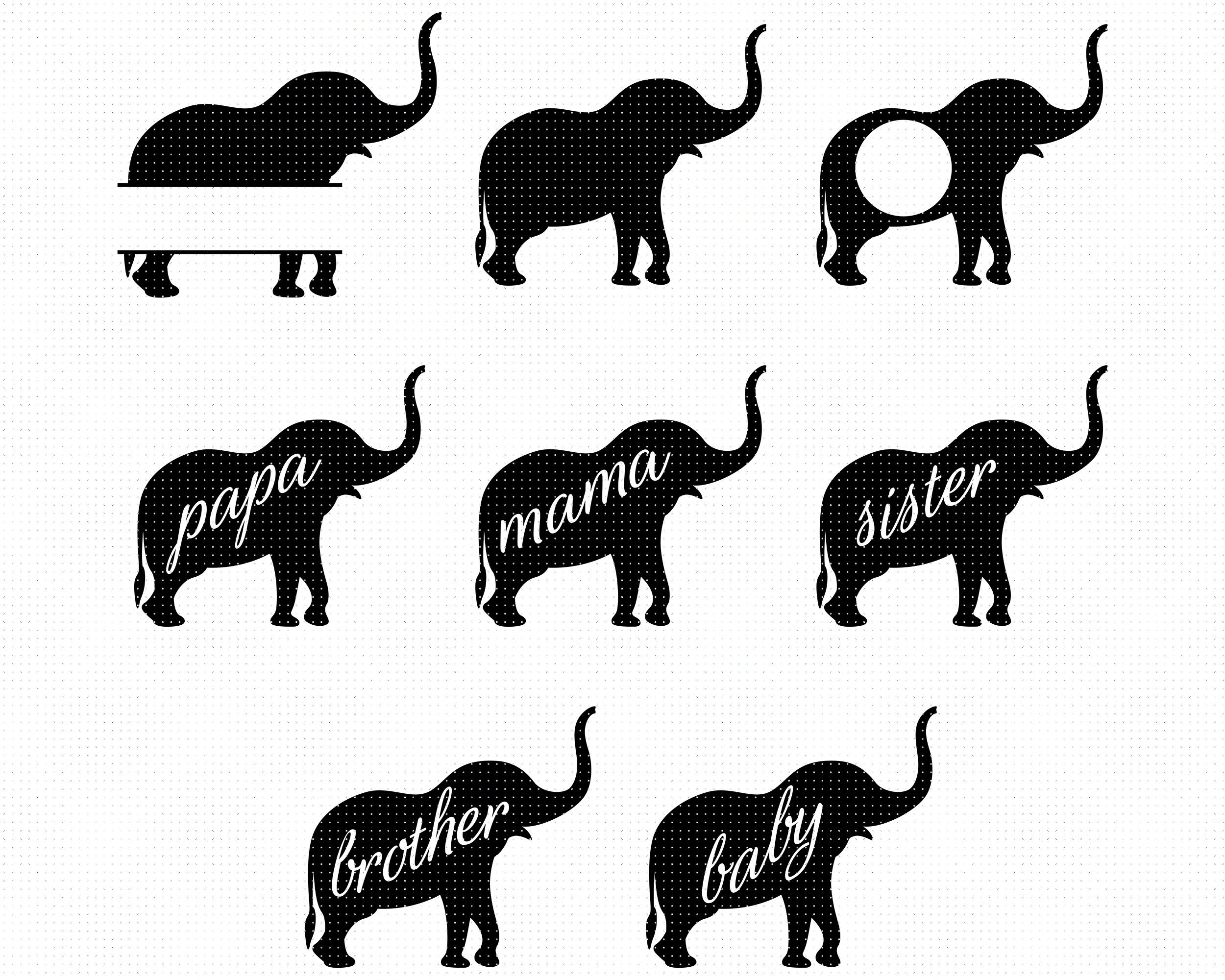 Download Elephant family Svg Mama Elephant Svg Mom Baby Elephant ...